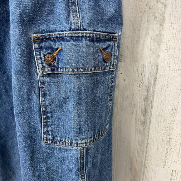 Levi's vintage denim jumper maxi skirt overalls size Medium gorpcore classic - Picture 5 of 10